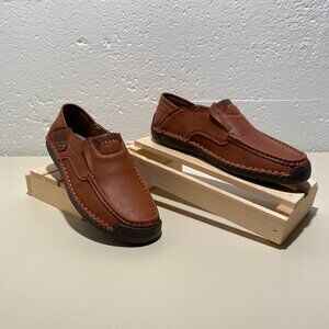 Elegant Tan Leather Slip-On Loafers